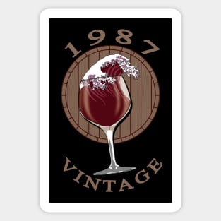 Wine Lover Birthday - 1987 Vintage Sticker